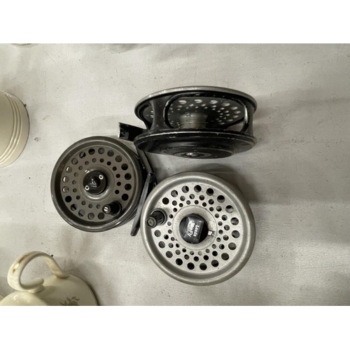 970 - THREE INTREPID RIMFLY FISHING REELS