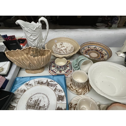 986 - A LARGE QUANTITY OF CERAMIC ITEMS TO INCLUDE CABINET PLATES, BOWLS, CUPS, SAUCERS, ETC