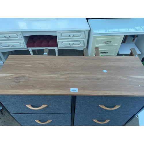 2666 - A MODERN BATHROOM CHEST OF EIGHT DRAWERS