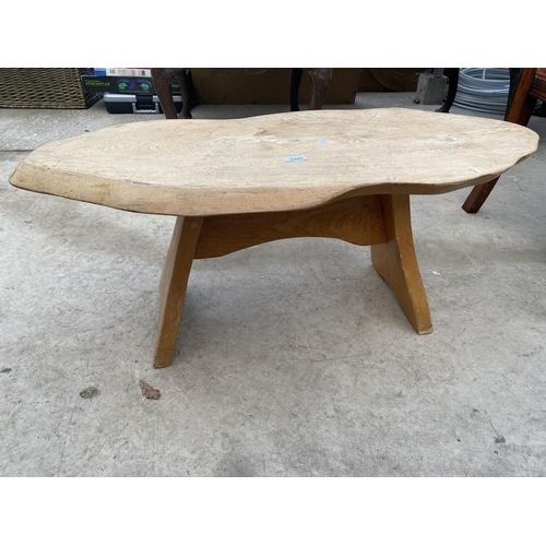 2480 - A RUSTIC ELM COFFEE TABLE