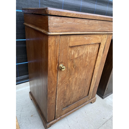 2563 - A VICTORIAN MAHOGANY SINGLE DOOR CABINET