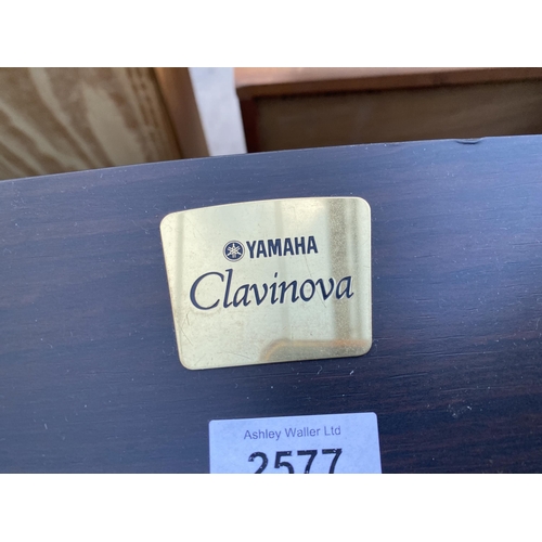 2577 - A 'YAMAHA CLAVINOVA KEYBOARD (CLP-115) DIGITAL PIANO COMPLETE WITH STOOL