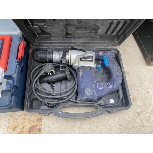 1605 - AN ASSORTMENT OF TOOLS TO INCLUDE AN EINHILL SDS DRILL