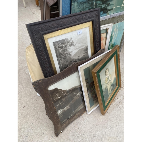 1621 - AN ASSORTMENT OF FRAMED PRINTS AND PICTURES