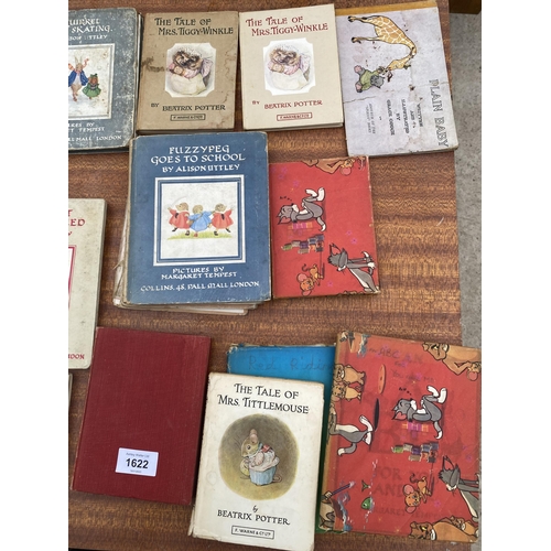 1622 - AN ASSORTMENT OF VINTAGE BOOKS TO INCLUDE BEATRIX POTTER