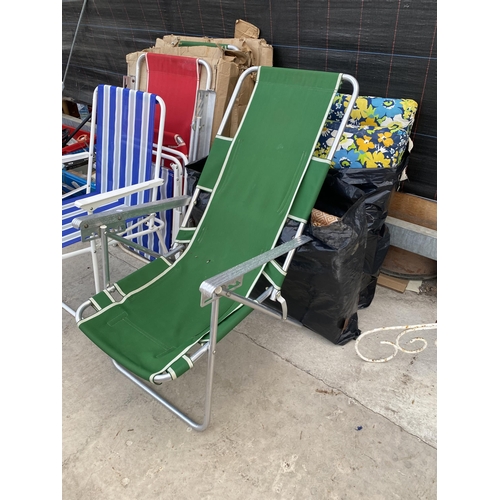 1677 - VARIOUS FOLDING GARDEN CHAIRS