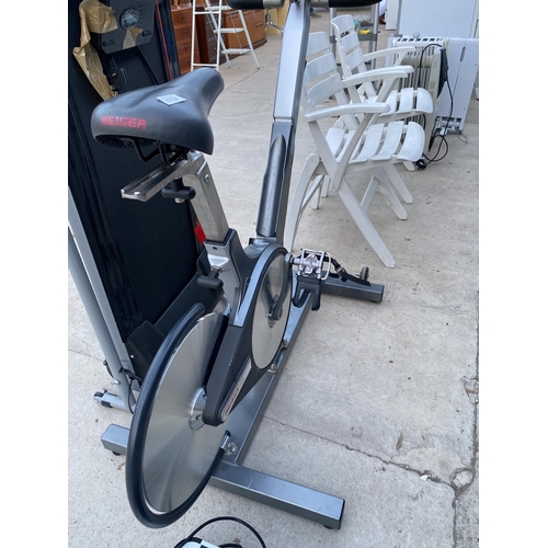 1732 - A KEISER SPIN BIKE AND A RUNNING MACHINE