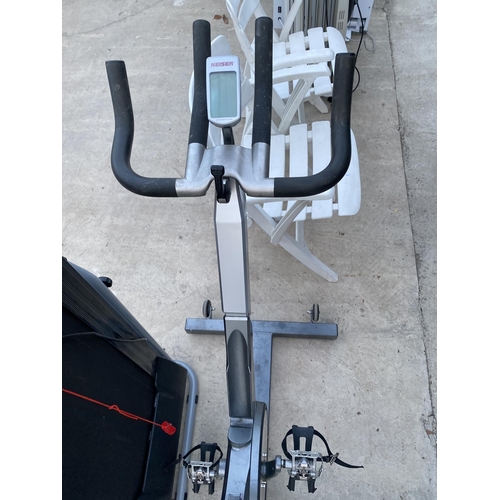 1732 - A KEISER SPIN BIKE AND A RUNNING MACHINE