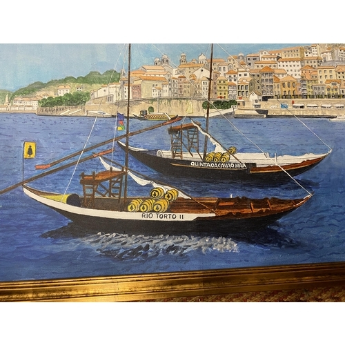 449 - JOHN FOSTER, VIEW OF PORTO, OIL ON CANVAS, SIGNED AND DATED 2008 VERSO, 50X76CM, FRAMED