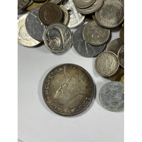 489 - A MIXED GROUP OF MAINLY EUROPEAN COINS