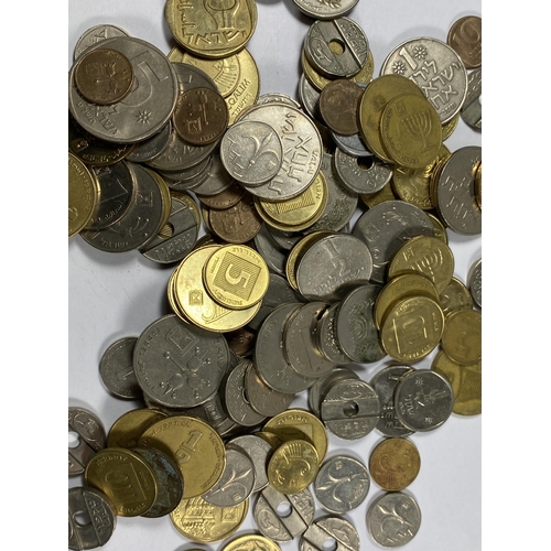 491 - A MIXED LOT OF ISRAELI COINS