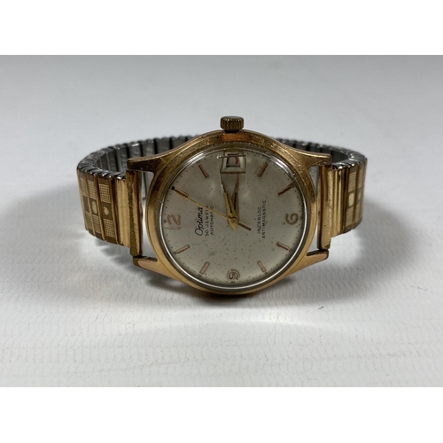 738 - A VINTAGE 1960'S OPTIMA 30 JEWELS AUTOMATIC DATE WATCH