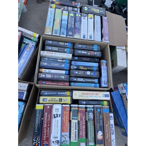 1488 - A LARGE ASSORTMENT OF CD AUDIO BOOKS