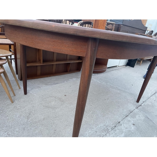 2701 - A RETRO TEAK G-PLAN EXTENDING DINING TABLE, 64X44