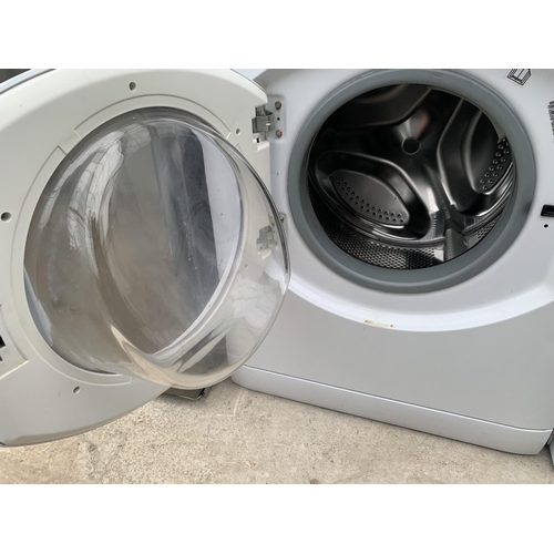 2052 - A WHITE HOTPOINT 7KG WASHER DRYER