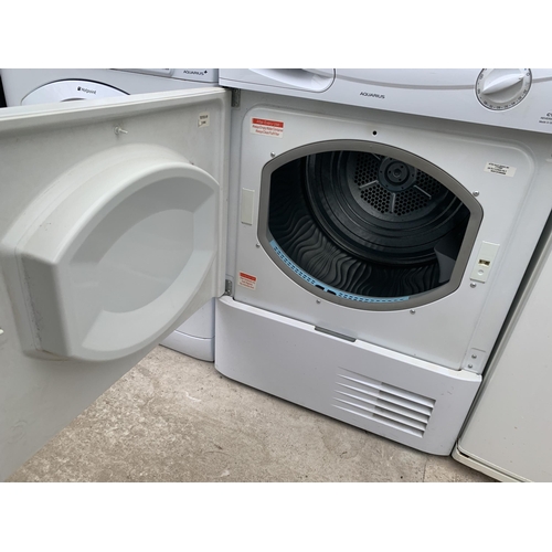 2053 - A WHITE HOTPOINT 7KG CONDENSER DRYER BELIEVED IN WORKING ORDER BUT NO WARRANTY