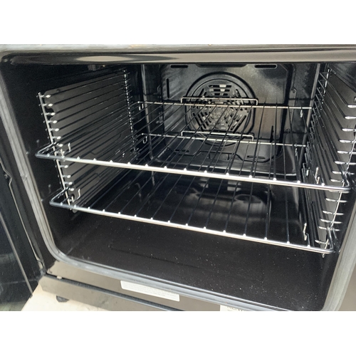 2055 - A CHROME AND BLACK KENWOOD ELECTRIC OVEN AND HOB