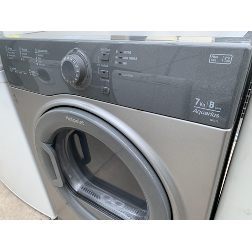 2072 - A GREY HOTPOINT 7KG TUMBLE DRYER