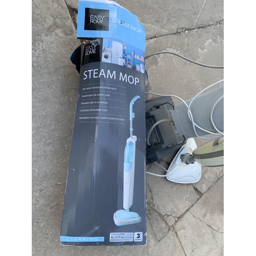 2142 - A STEAM MOP AND A BISSELL SPIN FOAMER