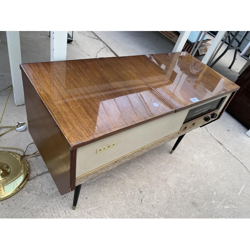 2167 - A RETRO ALBA RADIOGRAM WITH A MONARCH RECORD DECK