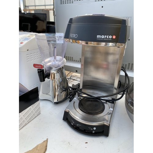 2172 - A KENWOOD SMOOTHIE MACHINE AND A MARCO COFFEE MAKER