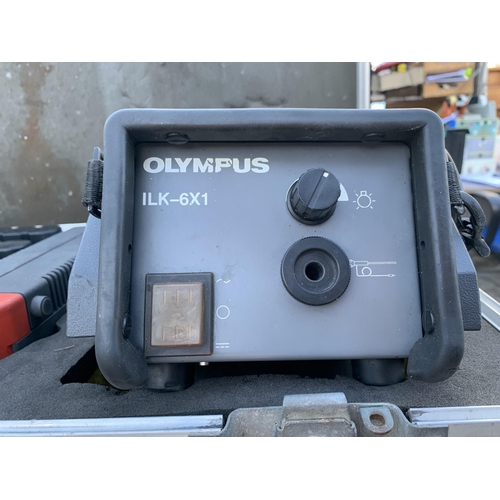 2193 - A CASED OLYMPUS INDUSTRIAL AUTORANGER AND BATTERIES