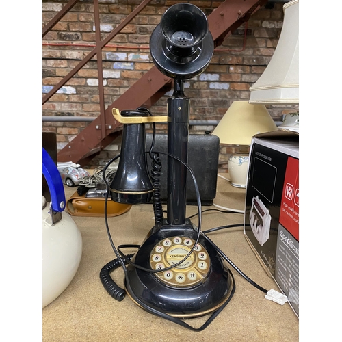 1007 - A VINTAGE STYLE CANDLESTICK TELEPHONE