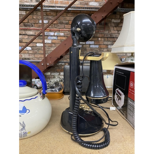 1007 - A VINTAGE STYLE CANDLESTICK TELEPHONE