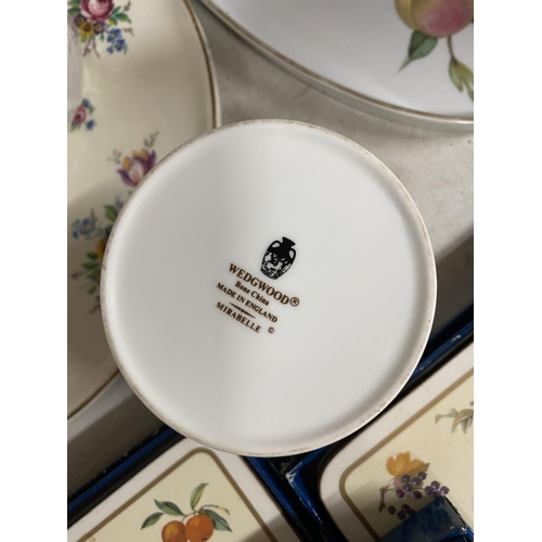 1016 - A QUANTITY OF ITEMS TO INCLUDE ROYAL WORCESTER SANDWICH TRAYS, PLACEMATS AND COASTERS, COALPORT AVOC... 