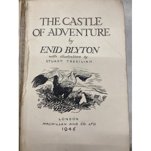 144A - THREE VINTAGE HARDBACK BOOKS TO INCLUDE 'THE HEROES' CHARLES KINGSLEY, 'CASTLE OF ADVENTURE' ENID BL... 