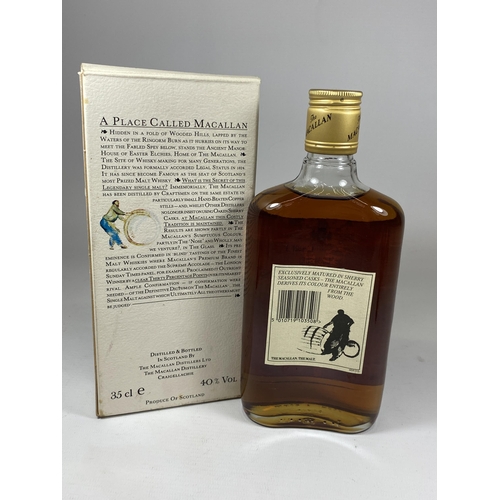 301 - 1 X BOXED 35CL BOTTLE - A RARE 1980'S MACALLAN 10 YEAR OLD SINGLE HIGHLAND MALT SCOTCH WHISKY