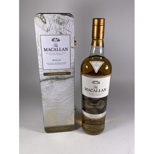 304 - 1 X BOXED 70CL BOTTLE - MACALLAN LIMITED EDITION GOLD HIGHLAND SINGLE MALT WHISKY