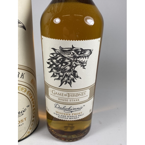 308 - 1 X 70CL BOXED BOTTLE - A GAME OF THRONES LIMITED EDITION DALWHINNIE WINTER'S FROST HIGHLAND SINGLE ... 