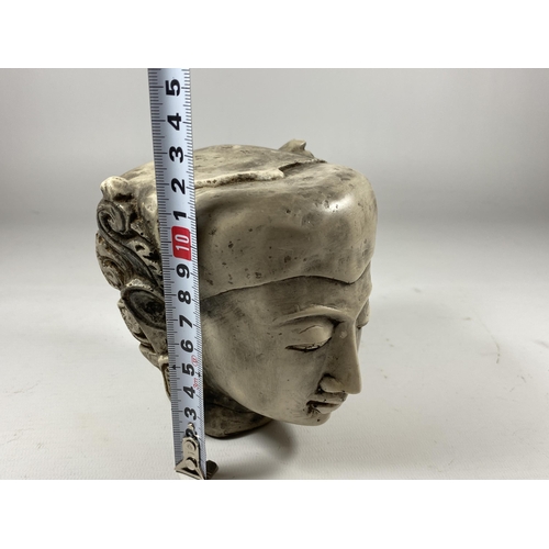 344 - AN UNUSUAL MIDDLE EASTERN HEAD MODEL, HEIGHT 12CM