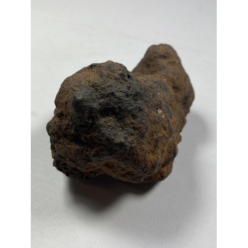 18 - A BELIEVED METEORITE STONE, LENGTH 8CM