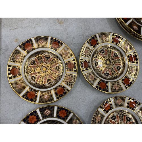 42 - A SET OF FOUR ROYAL CROWN DERBY IMARI SIDE PLATES, DIAMETER 16CM