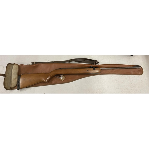 453 - A B.S.A. AIRSPORTER .22 CALIBRE AIR RIFLE, 47CM BARREL, COMPLETE WITH SLIP CASE