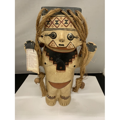 115 - A PERUVIAN FERTILITY FIGURE HEIGHT 36CM