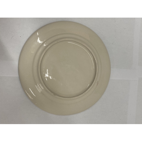 137 - AN ART DECO CLARICE CLIFF STYLE SMALL PLATE DIAMETER 16CM