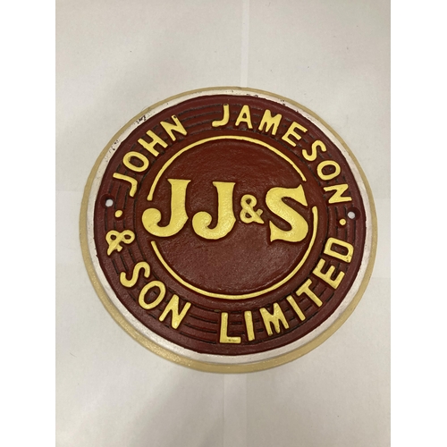 158 - A VINTAGE STYLE CAST JOHN JAMESON AND SON LIMITED SIGN