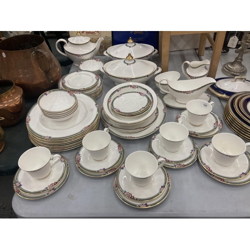 165 - A ROYAL DOULTON 'ORCHARD HILL' SECONDS DINNER SERVICE TO INCLUDE VARIOUS SIZES OF PLATES, LIDDED TUR... 