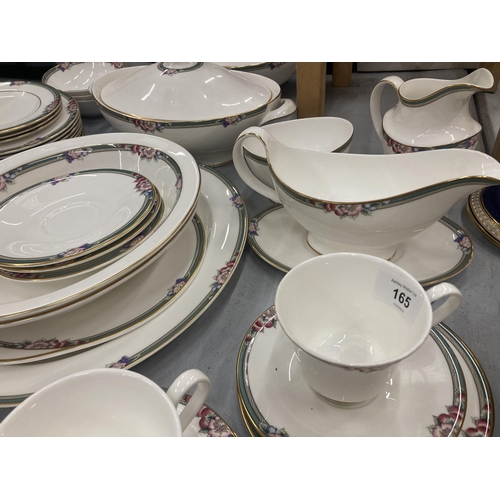 165 - A ROYAL DOULTON 'ORCHARD HILL' SECONDS DINNER SERVICE TO INCLUDE VARIOUS SIZES OF PLATES, LIDDED TUR... 