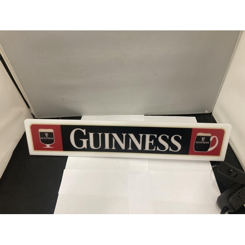 174 - A ILLUMINATED GUINNESS SIGN LENGTH 50CM, HEIGHT 10.5CM