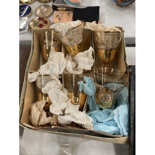 236 - A LARGE MIXED LOT TO INCLUDE PORTMEIRION STORAGE JARS, ORIENTAL CUPS AND SAUCERS, WINE GLASSES, A VI... 