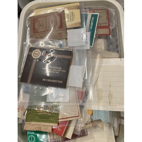 239 - A LARGE QUANTITY OF VINTAGE EMPTY CIGARETTE PACKETS