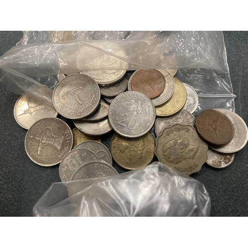 263 - A QUANTITY OF FOREIGN COINS