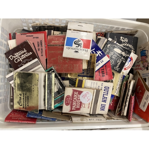 268 - A LARGE QUANTITY OF VINTAGE MATCH BOOKS AND MATCH BOXES