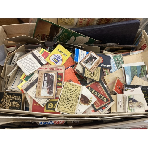 268 - A LARGE QUANTITY OF VINTAGE MATCH BOOKS AND MATCH BOXES