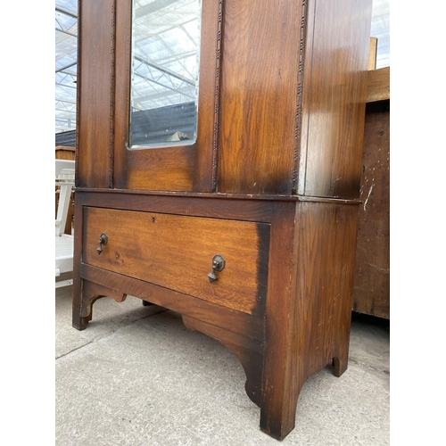 2700 - A MID 20TH CENTURY OAK MIRROR DOOR WARDROBE 35