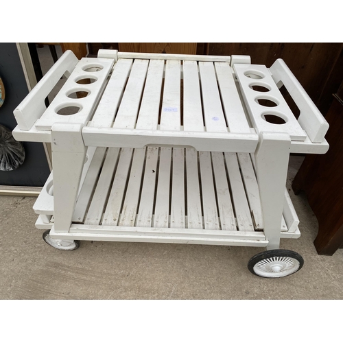 2701 - A MODERN PAINTED PATIO TROLLEY